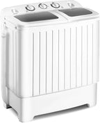 Portable Compact Twin Tub Washing Machine, 17.6 Pounds, White & Blue - Spanish Model