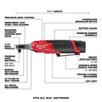 M12 FUEL 12V Lithium-Ion Brushless Cordless High Speed 3/8 in Ratchet Kit With 2 Batteries, Charger And Bag - 2567-22