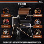 Traeger Grills Pro 22 Wood Pellet Grill And Smoker, 572 Sq. In., 18lb Hopper, Bronze