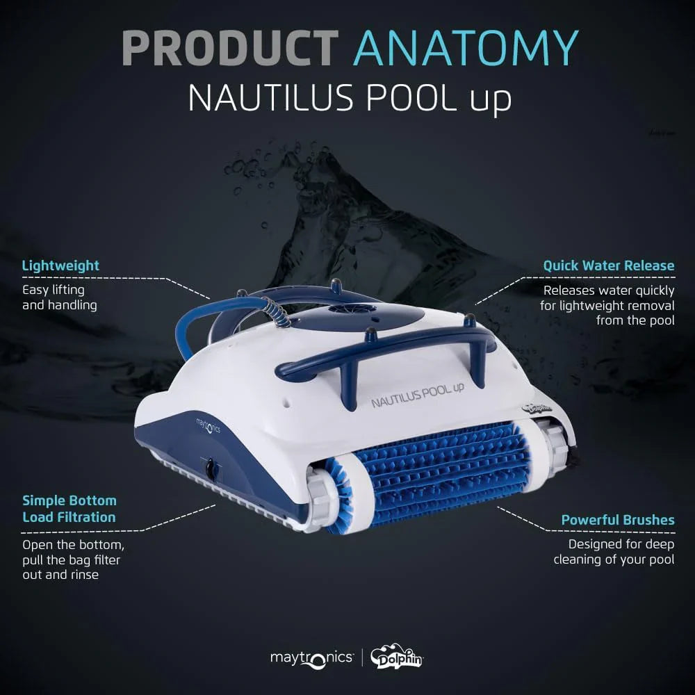 Dolphin Nautilus CC Plus Wi-Fi Robotic Pool Vacuum Cleaner For In-Ground Pools Up To 50 FT - Nautilus CC Plus Wi-Fi