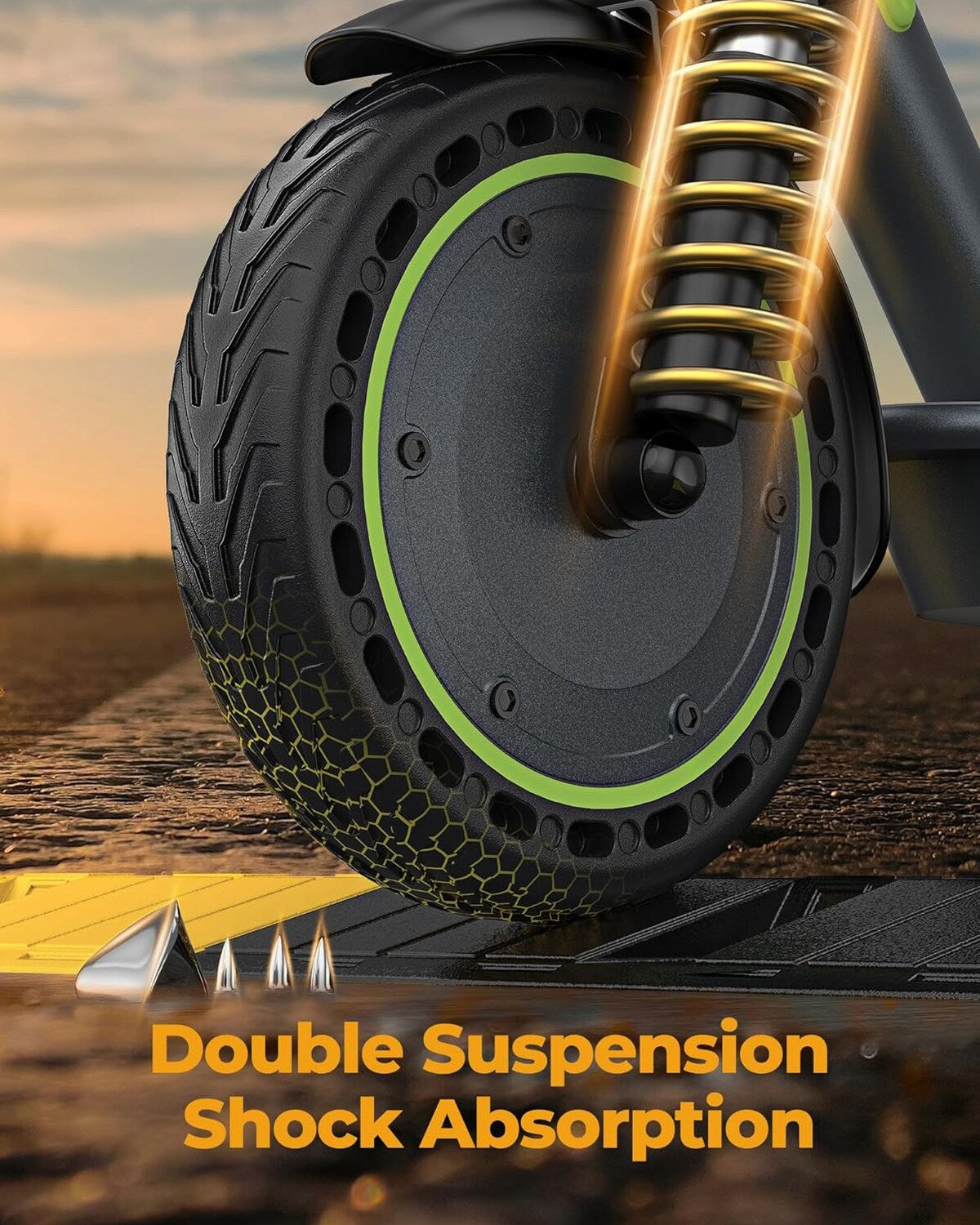 Roinside Electric Scooter, 8.5 in Solid Tires, 350W Motor, Up To 19 MPH, 21-23 Miles - UP12 Plus