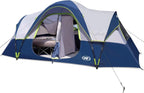 unp 10-Person Camping Tent, 18ft x 9ft x 78in, 2 Rooms, 5 Mesh Windows