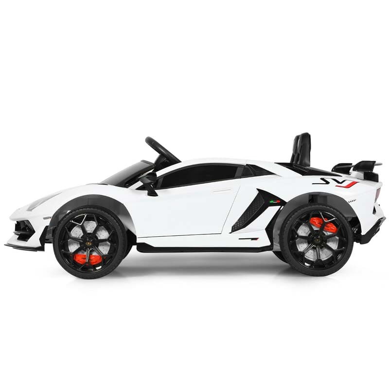 Licensed Lamborghini SVJ Kids Ride-On Car, 12V Battery Powered - Red, White, Black, Green Or Pink