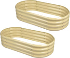 Land guard Galvanized Raised Garden Bed Kit, 10x4x1ft, 2-Pack