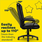 High-Back Ergonomic Leather Executive Office Chair, 400 lb Capacity