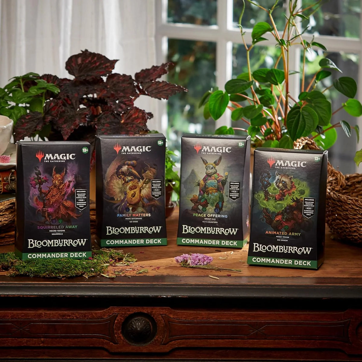 Magic: The Gathering Bloomburrow Commander Deck Bundle - 4 Decks