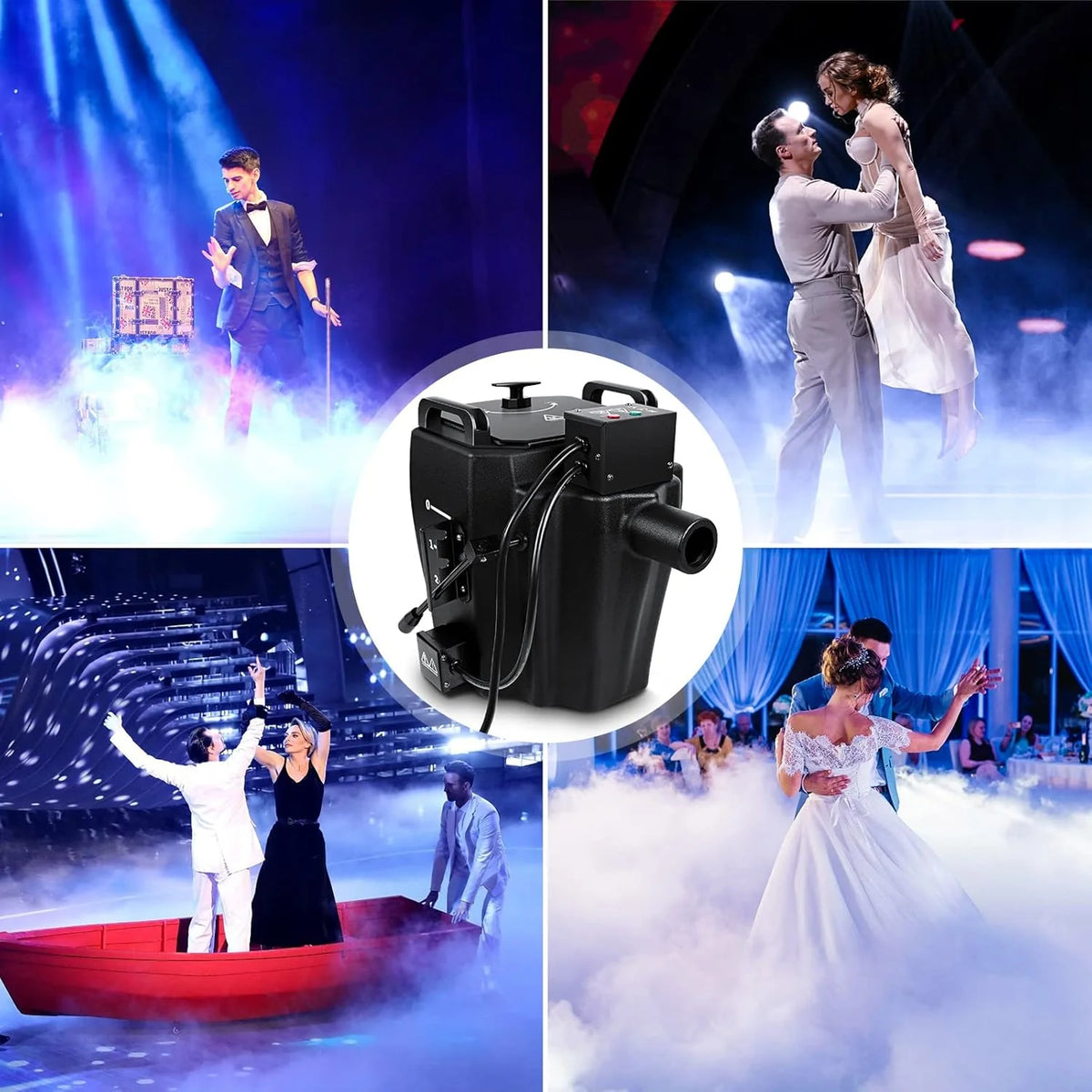 Dry Ice Fog Machine With Tube Nozzle, 3500W, Black - ZQ16046US