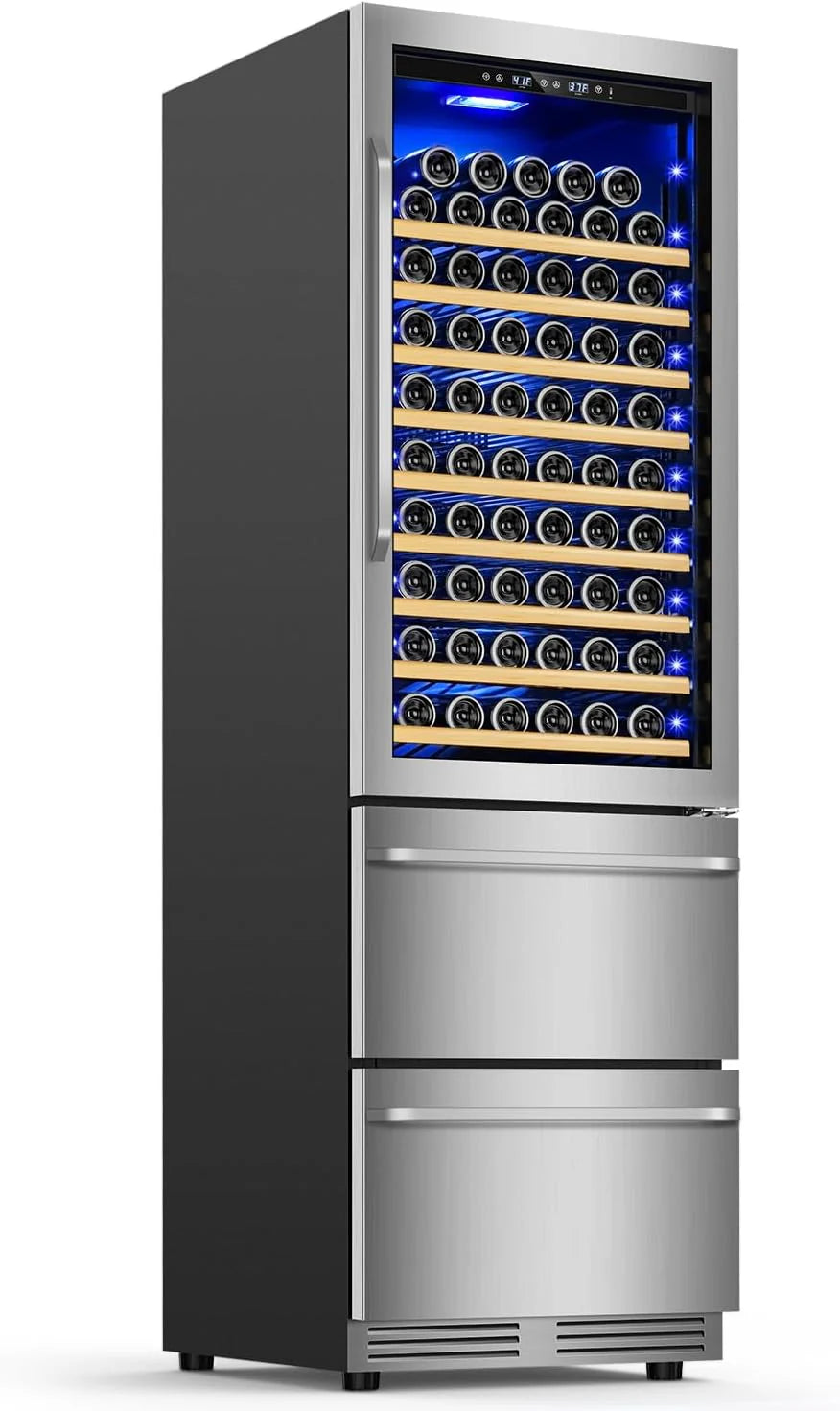 24 Inch Dual Drawer Outdoor Beverage Refrigerator, Stainless Steel - Weather-Proof