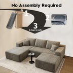 Settab Modular Sectional Sofa, 2 Seater Left-Facing Chaise, Black, 68.9 inch D x 107.5 inch W x 36.3 inch H