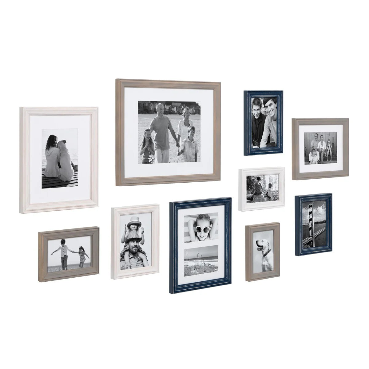 10-Piece Wood Gallery Wall Picture Frame Set - 11 x 14 in