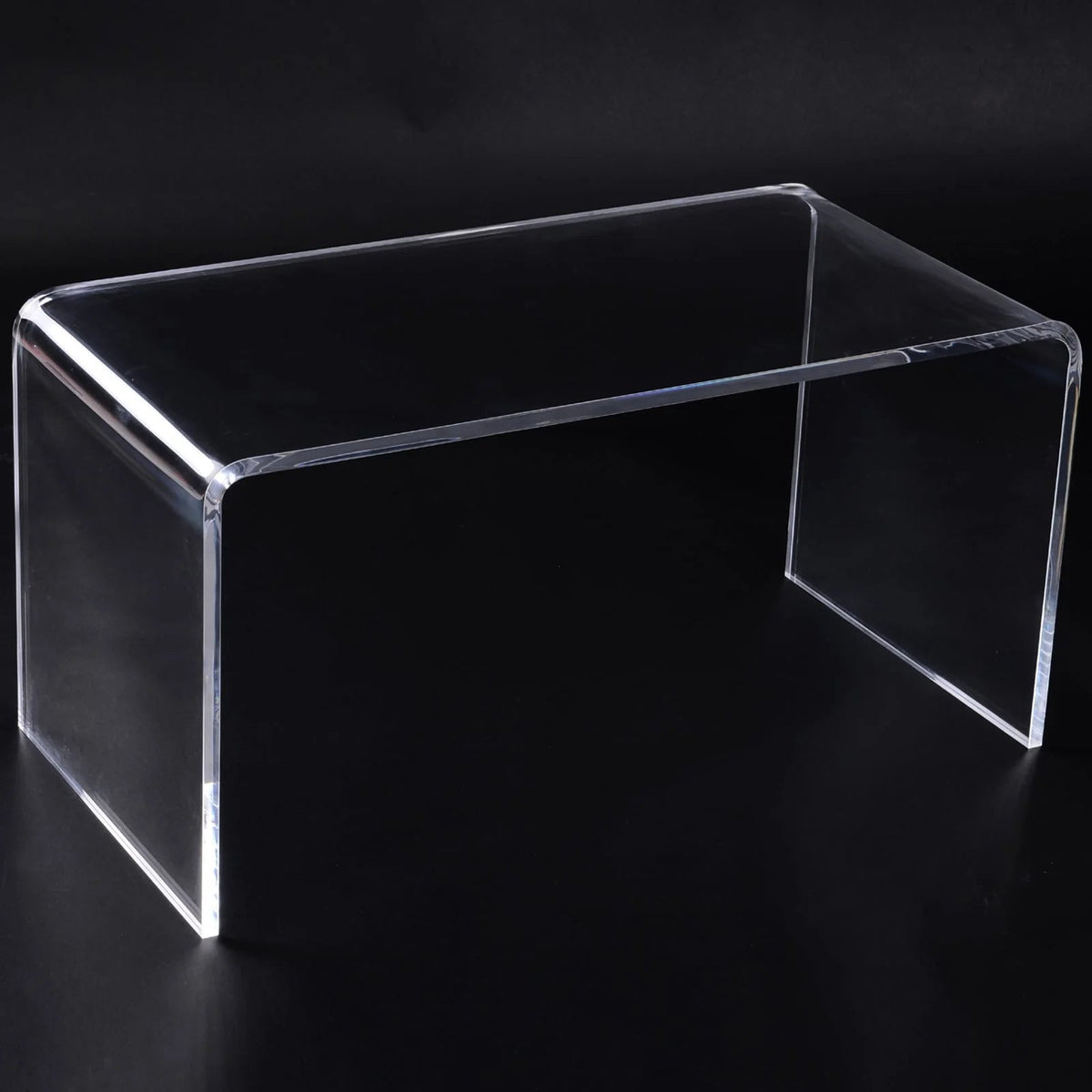 Clear Acrylic Waterfall Coffee Table, 32 inch x 16 inch x 16 inch, 20mm Thick