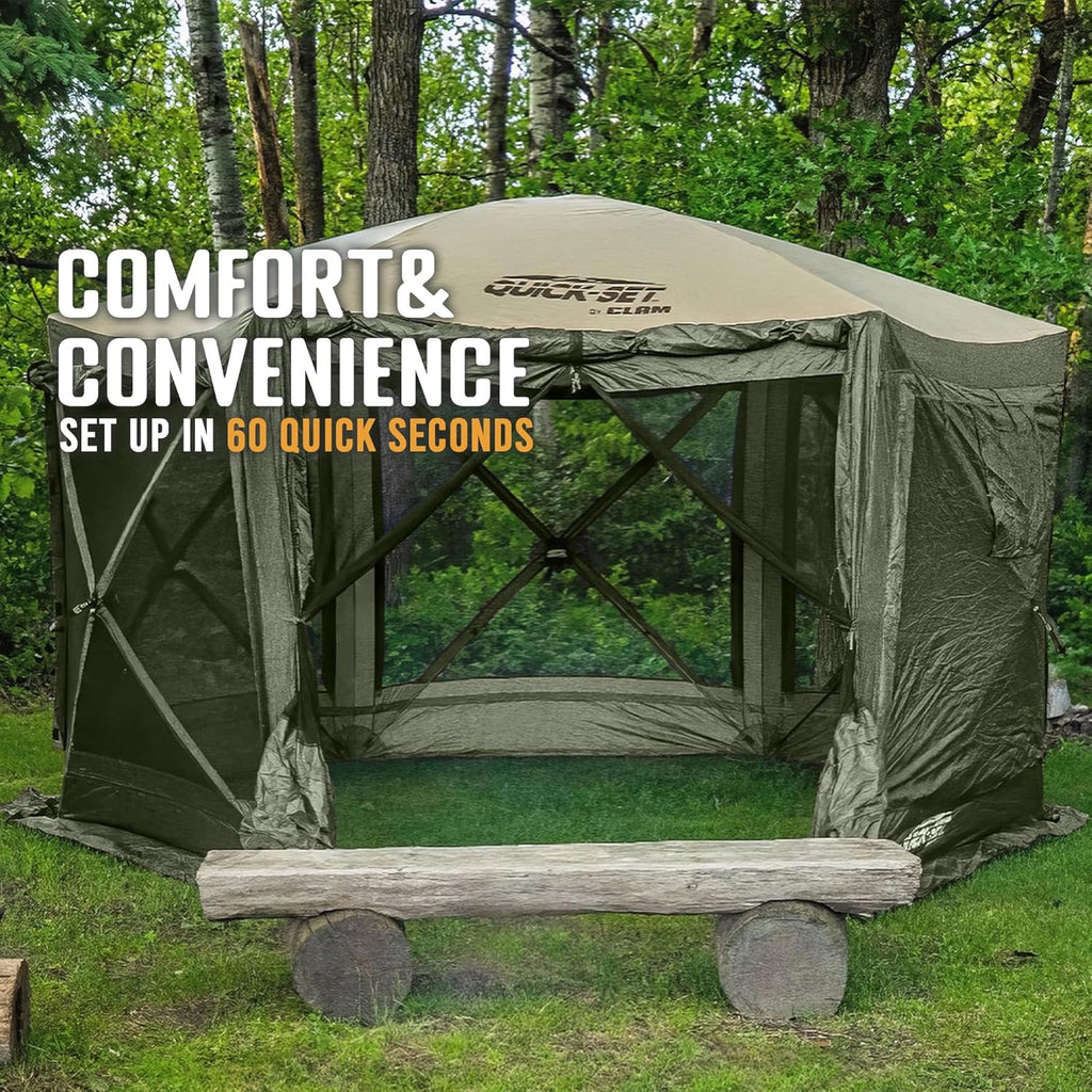 Escape Screen Tent Outdoor Camping Gazebo Canopy 11.5' - Brown