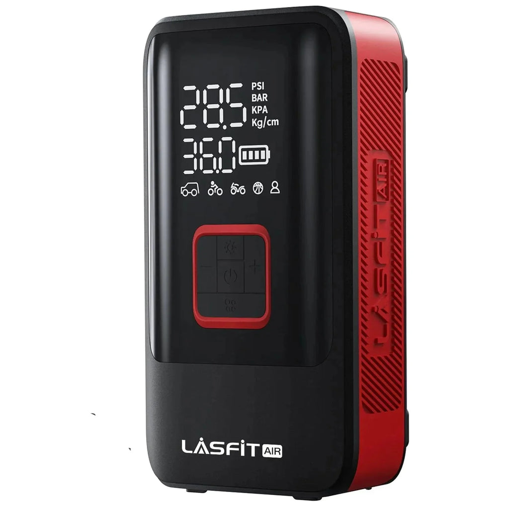 LASFIT Portable Tire Inflator Air Compressor, 150PSI, 12000mAh, 12V Corded/Cordless - AIR TK1