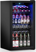 120 Can Freestanding Beverage Refrigerator Cooler, 3.2 Cu.Ft, Black