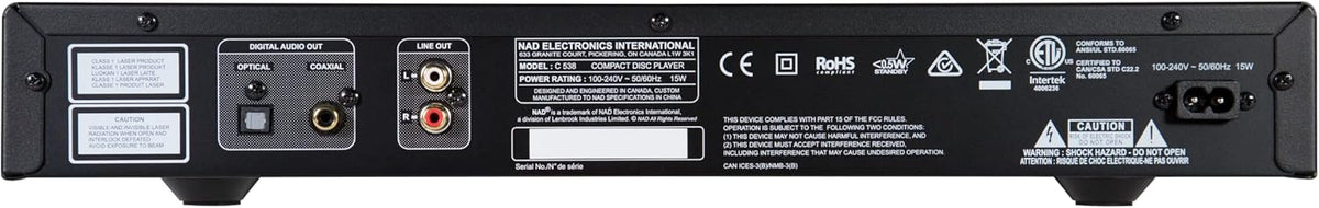 Nad CD Player - 24-bit/192kHz DAC, CD-R/CD-RW Compatible