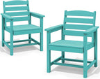 SERWALL 7-Piece HDPE Patio Dining Set, Aruba, 66.9in D x 32.2in W x 29.1in H