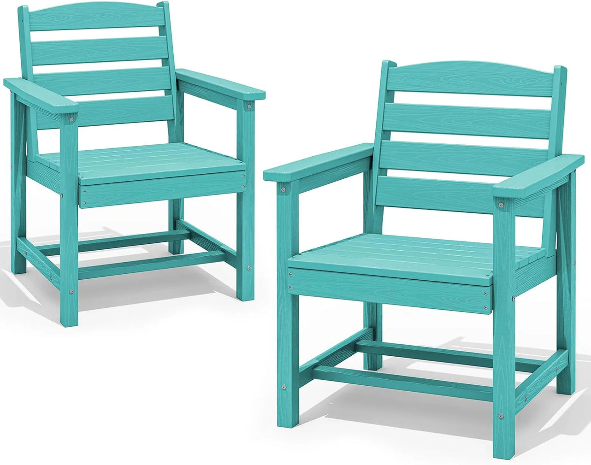 SERWALL 7-Piece HDPE Patio Dining Set, Aruba, 66.9in D x 32.2in W x 29.1in H