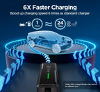 Famistar Portable Level 2 And Level 1 EV Charger, 16Amp 110-240V J1772 With 25ft Cord - UPC-B1-16AC