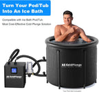 Ice Bath Water Chiller For Cold Plunge Tubs, 1/3 HP, 66 Gallons, 110V - Black