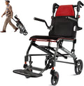 Lightweight Foldable Transport Chair With Telescopic Handle, 19.4 lbs