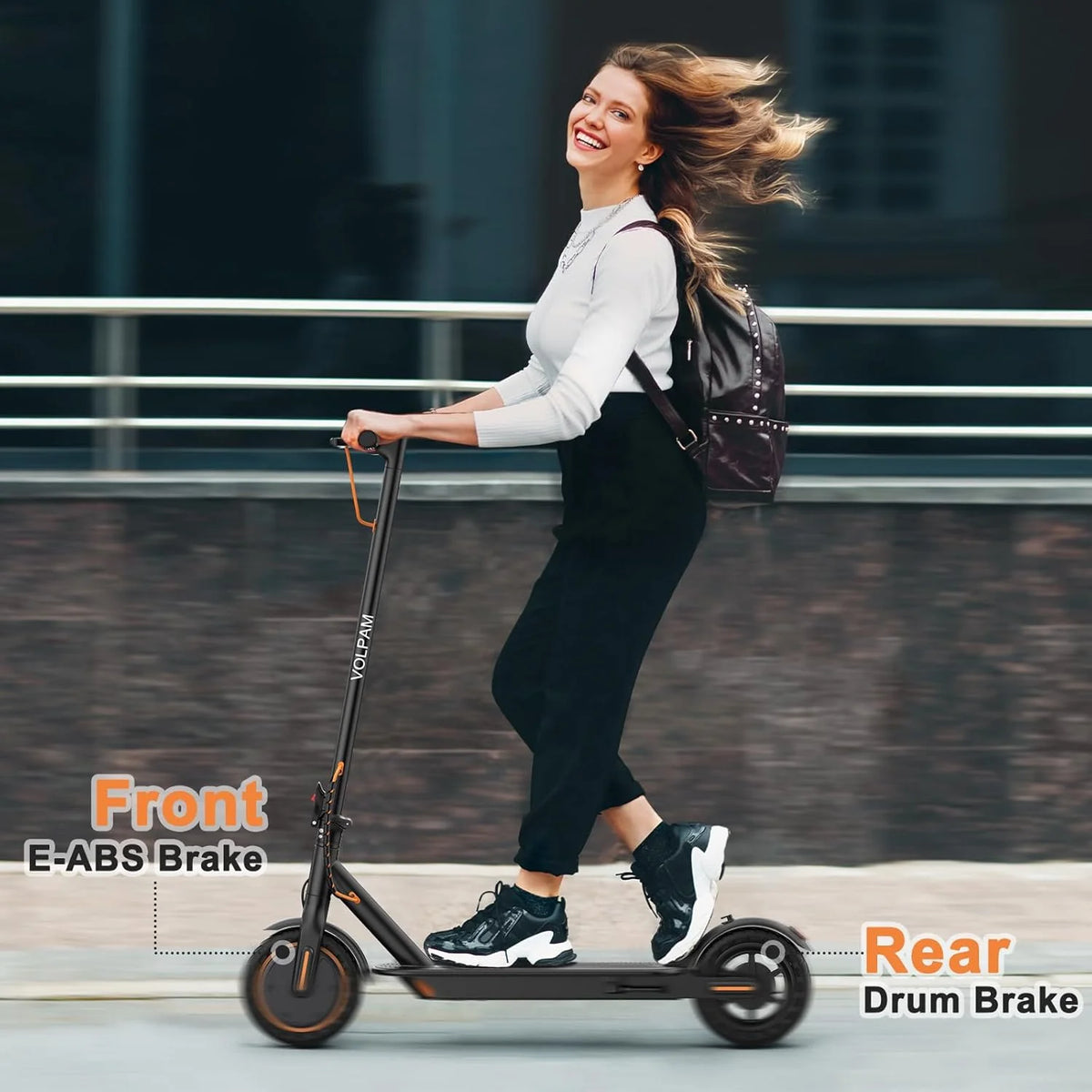 Electric Scooter 350W 16 Mph 12-Mile Range Black - Folding