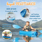 Generic Wave 6' Youth Kayak With Paddle - 6' Youth Wave Kayak