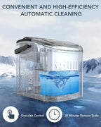 Countertop Ice Maker, 26.6 Lbs Per Day, Black - ICE91122