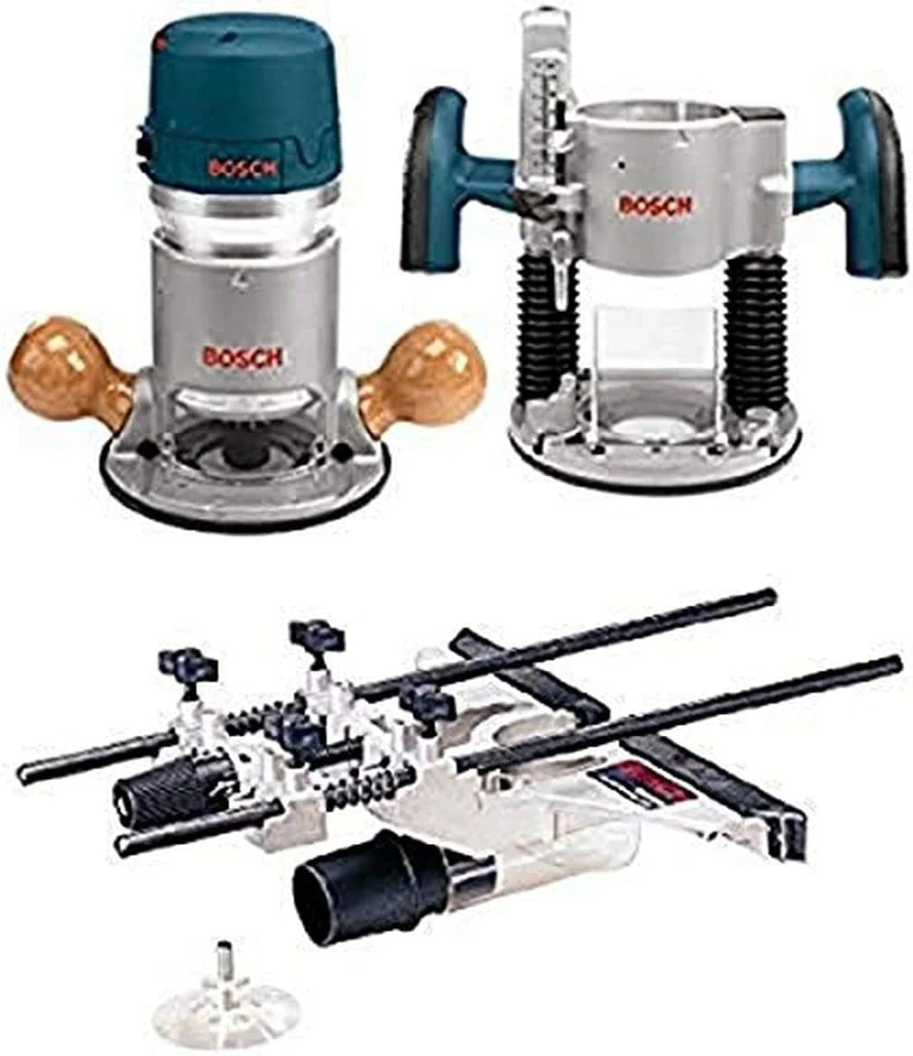 BOSCH Wood Router Tool Combo Kit, 12 Amp, 2.25 Horsepower - 1617EVSPK