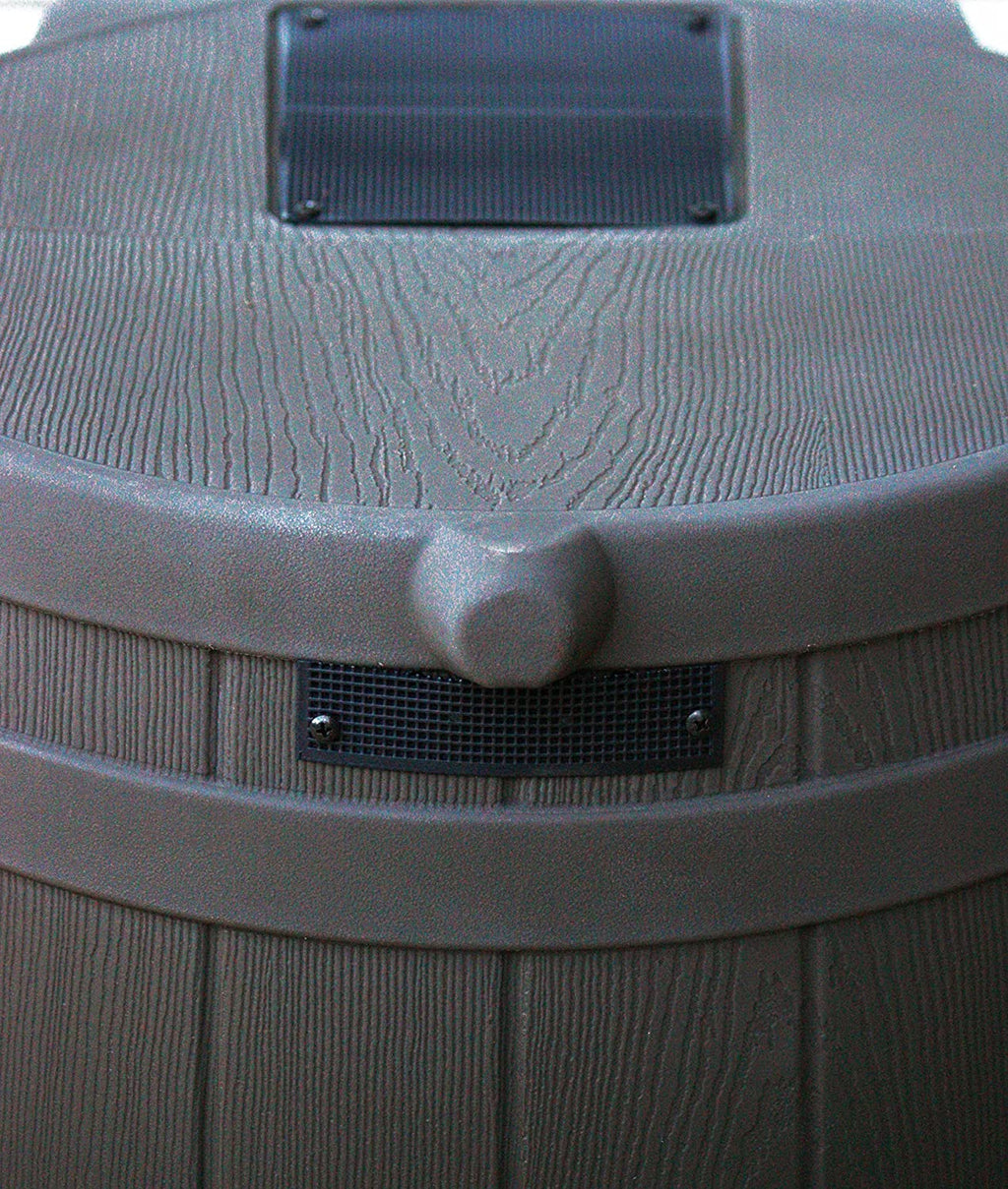 Good Ideas Rain Barrel 50 Gallon Faux Wood Plastic - Rain Wizard 50