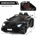 Licensed Lamborghini SVJ Kids Ride-On Car, 12V Battery Powered - Red, White, Black, Green Or Pink