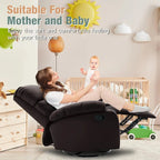 Swivel Rocker Recliner Chair For Compact Spaces - 32in D x 30.2in W x 38.9in H