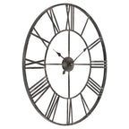 Round Metal Open-Frame Wall Clock