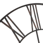 Round Metal Open-Frame Wall Clock