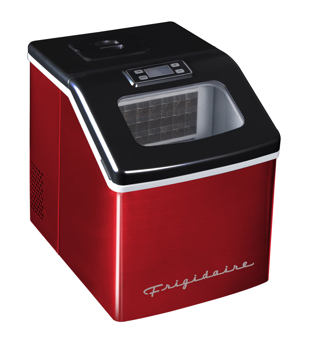 Frigidaire Countertop Clear Square Ice Maker, 40 lbs. Per Day - Stainless Steel