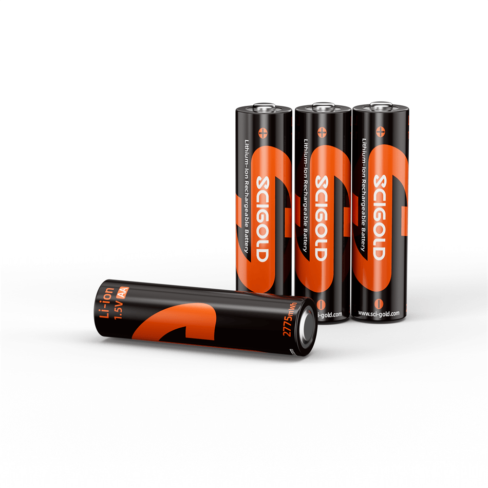 Scigold Li-ion AA Rechargeable Batteries 1.5V 2775mWh 4-Pack - SG-B00A-LI01