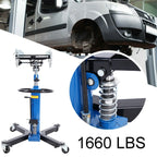Hydraulic Car Transmission Jack Vertical Lift, 1660 Pounds, 33-70 in, Blue
