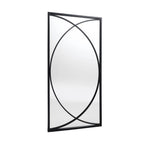 3-Piece Black Metal Rectangular Wall Mirror Set, 31.9" H x 15.75" W x 0.75" D