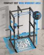 Sportsroyals Power Cage With Lat Pulldown, Black - Power Cage