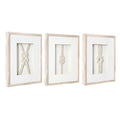 3-Piece Framed Nautical Knots Wall Decor Set, Natural Finish - 14in H x 11in L x 1.25in D
