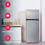 Frigidaire 21 in 7.5 Cu. Ft. Retro Top-Freezer Refrigerator, Standard Door Style, Stainless Look