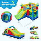 Inflatable Obstacle Course Bounce House With Dual Slides, Tunnels And Climbing - 11396