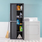 Sterilite Plastic Storage Cabinet, Flat Gray, 4 Adjustable Shelves, 2 Pack - 01423V01 / 0142