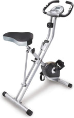 Compact Folding Exercise Bike With Bluetooth Tracking, 8 Levels, Grey
