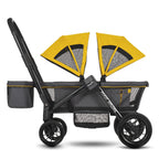 2-in-1 All-Terrain Baby Stroller Wagon With Canopy And Storage - Gray