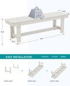 SERWALL 7-Piece HDPE Patio Dining Set, Aruba, 66.9in D x 32.2in W x 29.1in H