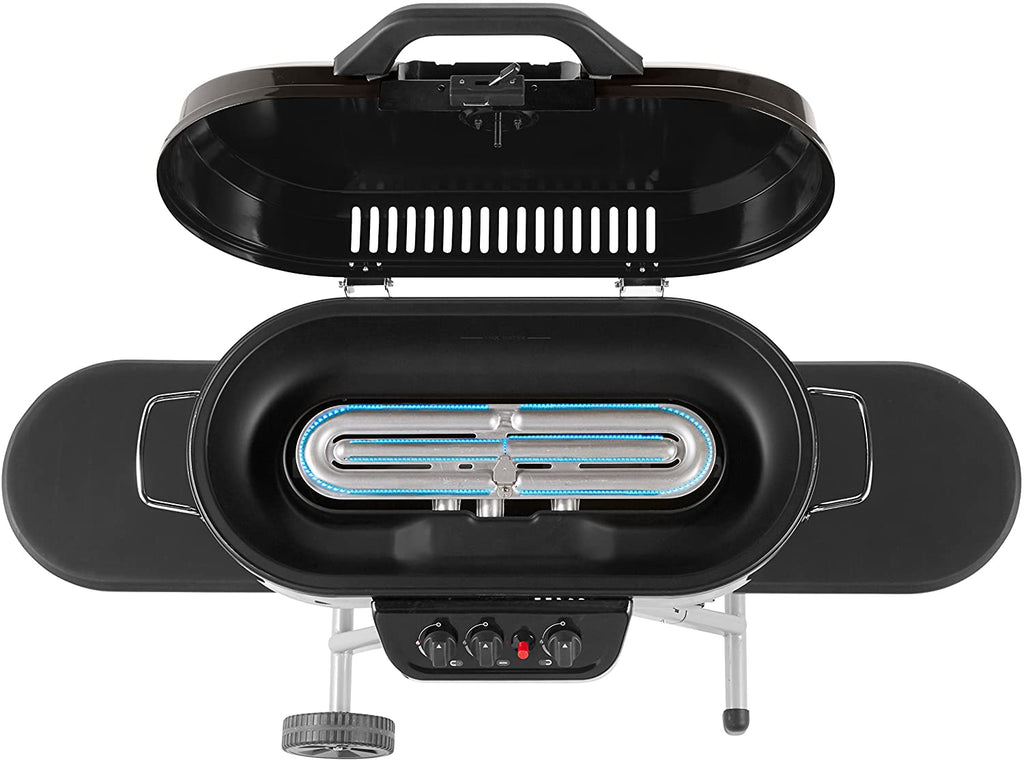 Portable Stand-Up Propane Grill, Black, 3 Burners - 285