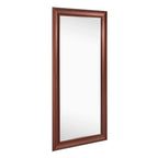 Full Length Oversized Rectangle Wall Mirror With Smooth Faux Wood Frame