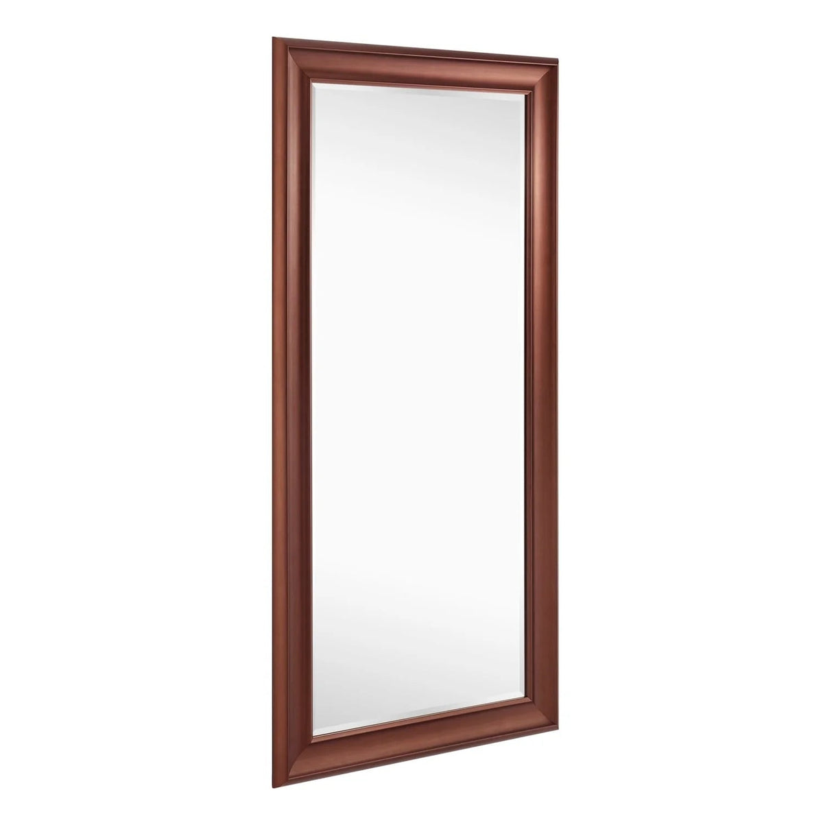 Full Length Oversized Rectangle Wall Mirror With Smooth Faux Wood Frame