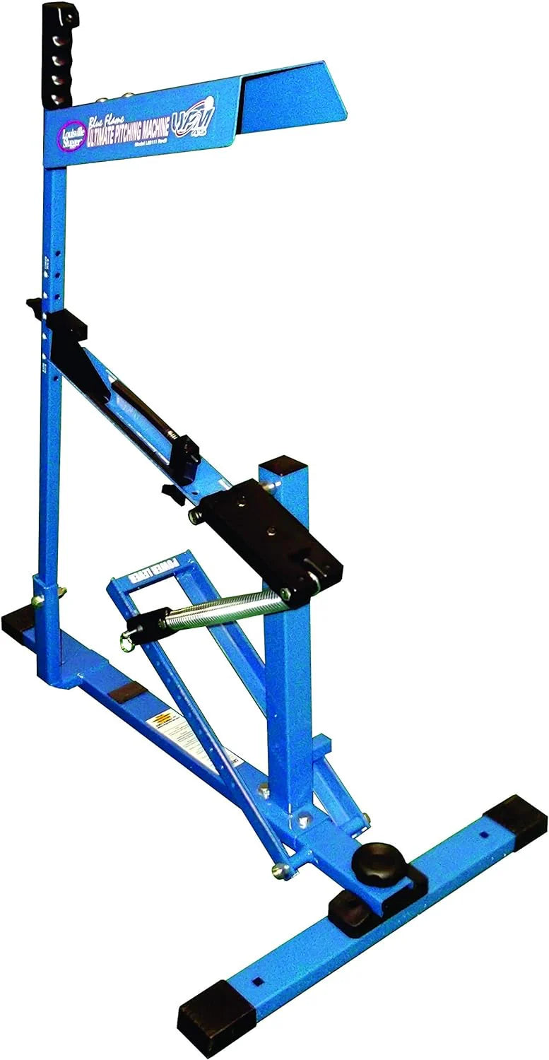 Louisville Slugger Blue Flame Pitching Machine, Blue, Metal, 32 x 14 x 6 Inches