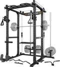 Sportsroyals Power Cage With Adjustable Cable Crossover System, 1600 lbs, Red, 61.6 x 56.0 x 82.6 in - Power Cage